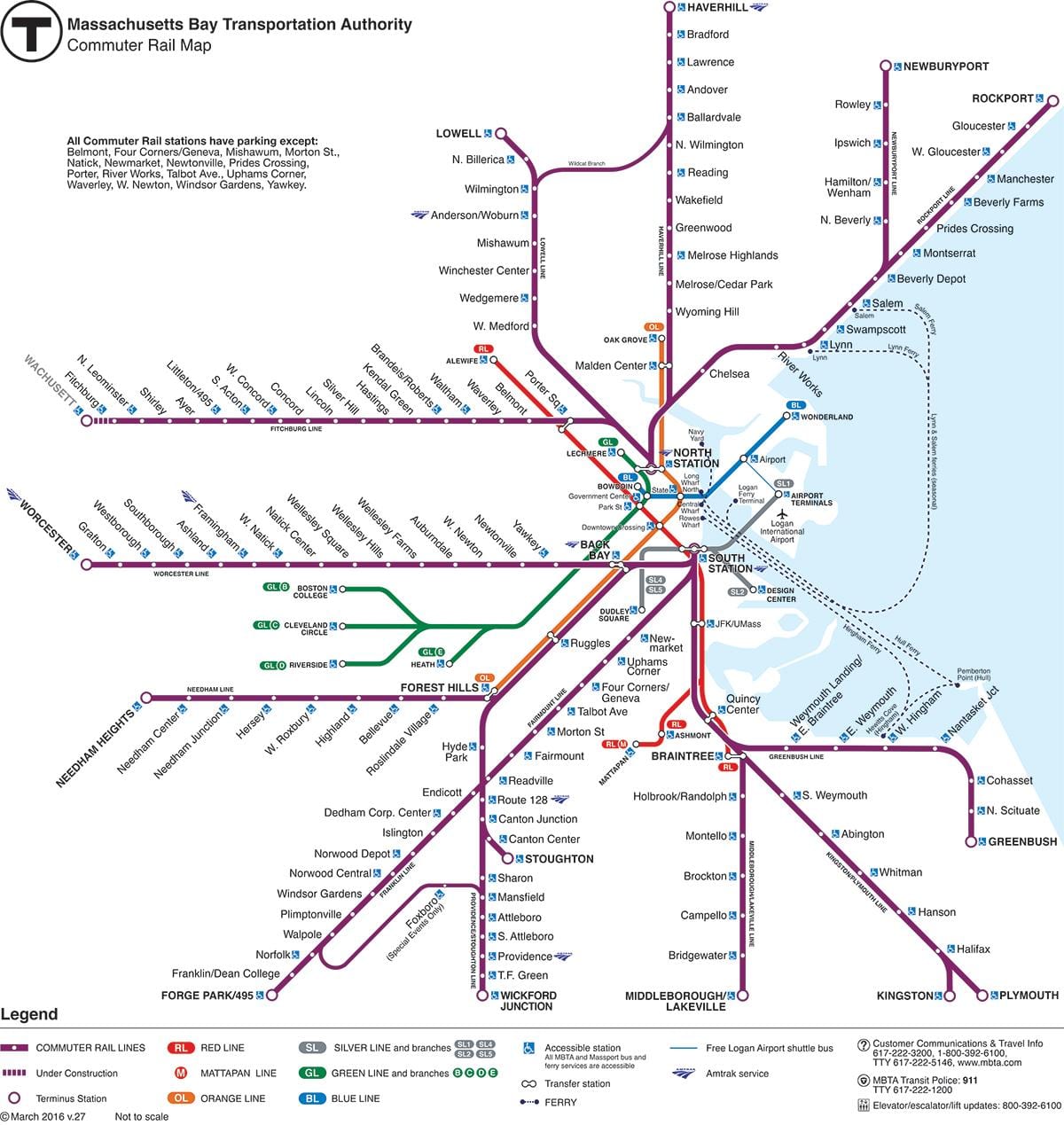 Boston estasyon tren a kat jeyografik