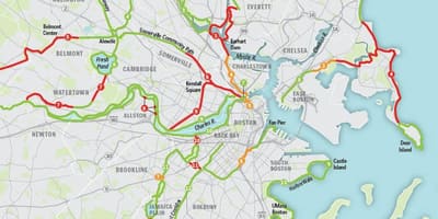 Kat jeyografik nan Boston bisiklèt