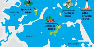 Kat jeyografik nan Boston harbor islands