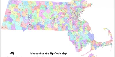 Kòd postal kat jeyografik nan Boston