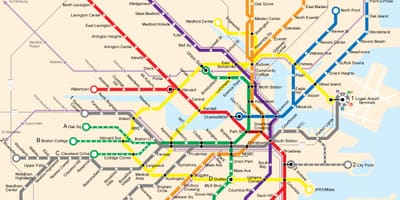 Boston transpò piblik kat jeyografik