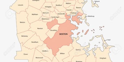 Kat jeyografik nan zòn Boston